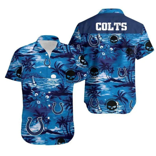 Indianapolis Colts Nfl Football Hawaiian Graphic Print Short Sleeve Hawaiian Shirt, NFL Hawaiian Shirt Moonbestprint