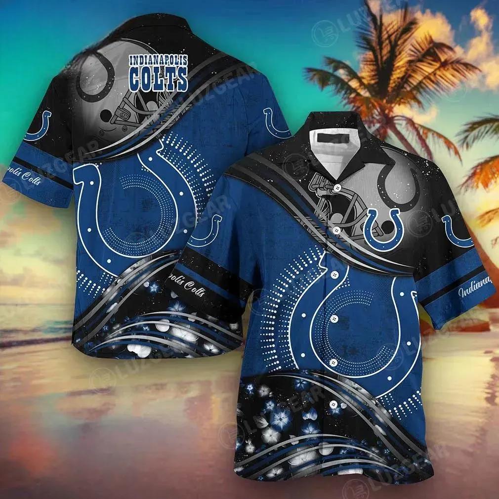 Indianapolis Colts Nfl Football Hawaiian Shirt This Summer Best Gift For Fans, NFL Hawaiian Shirt Moonbestprint