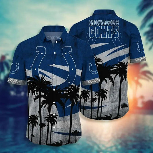 Indianapolis Colts Nfl Hawaii Shirt Graphic Tropical Pattern Short Sleeve Hot Summer, NFL Hawaiian Shirt Moonbestprint