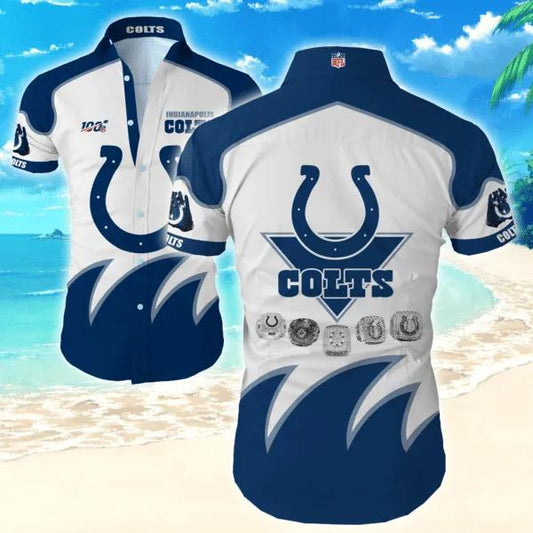 Indianapolis Colts Nfl Hawaiian Graphic Print Short Sleeve Hawaiian Shirt 4, NFL Hawaiian Shirt Moonbestprint