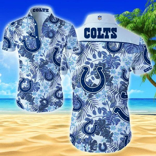 Indianapolis Colts Nfl Hawaiian Graphic Print Short Sleeve Hawaiian Shirt 5, NFL Hawaiian Shirt Moonbestprint