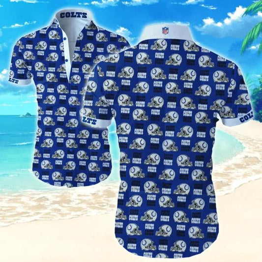 Indianapolis Colts Nfl Hawaiian Graphic Print Short Sleeve Hawaiian Shirt, NFL Hawaiian Shirt Moonbestprint
