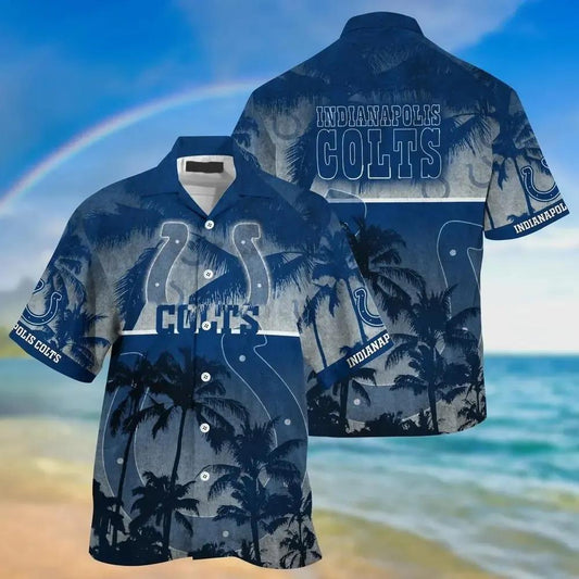 Indianapolis Colts Nfl Hawaiian Sas Style Tropical Pattern Hot Trending Summer For Awesome Fans, NFL Hawaiian Shirt Moonbestprint