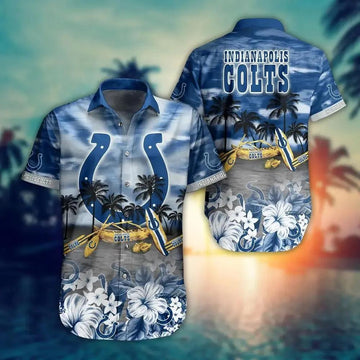 Indianapolis Colts Nfl Hawaiian Sas Tropical Pattern New Hot Trend Summer For Nfl Football Fans, NFL Hawaiian Shirt Moonbestprint