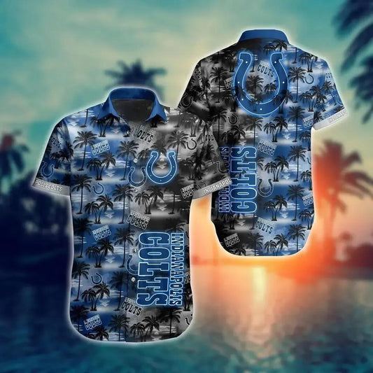 Indianapolis Colts Nfl Hawaiian Shirt And Shirt Tropical Pattern New Hot Trend Summer For Football Nfl Fans, NFL Hawaiian Shirt Moonbestprint
