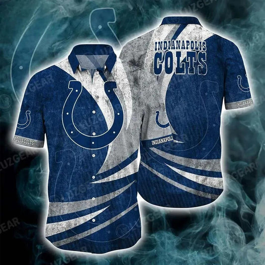 Indianapolis Colts Nfl Hawaiian Shirt Short Style Hot Trending Summer For Awesome Fans, NFL Hawaiian Shirt Moonbestprint