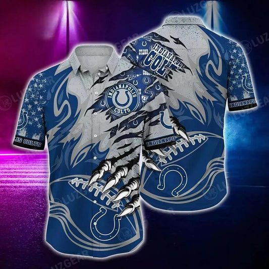 Indianapolis Colts Nfl Hawaiian Shirt Style Vintage Summer Beach Shirt Best Gift For Fans, NFL Hawaiian Shirt Moonbestprint