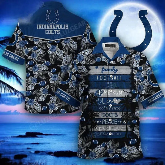 Indianapolis Colts Nfl Hawaiian Shirt This Summer New Gift For Family Football, NFL Hawaiian Shirt Moonbestprint