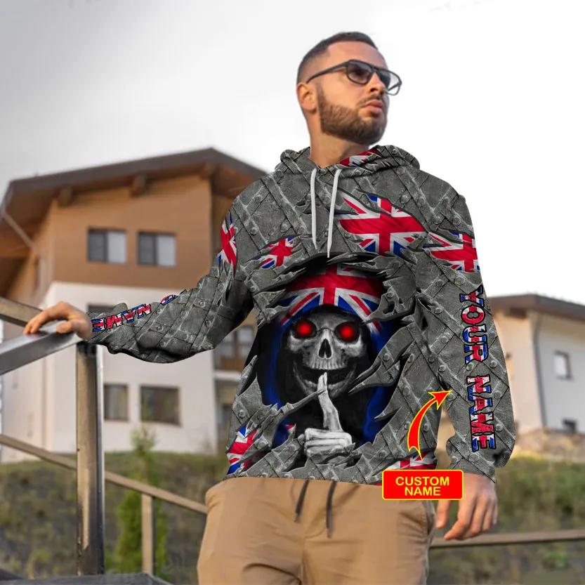 Inside United Kingdom Skull Custom 3D Hoodie Moonbestprint