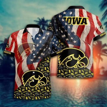 Iowa Hawkeyes Style Hot Trending Summer Flower Aloha Hawaiian Shirt, NCAA Hawaiian Shirt Moonbestprint