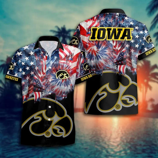 Iowa Hawkeyes Style Hot Trending Summer NCAA Flower Aloha Hawaiian Shirt, NCAA Hawaiian Shirt Moonbestprint
