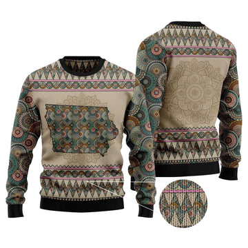 Iowa Mandala Ugly Christmas Sweater – Moonbestprint