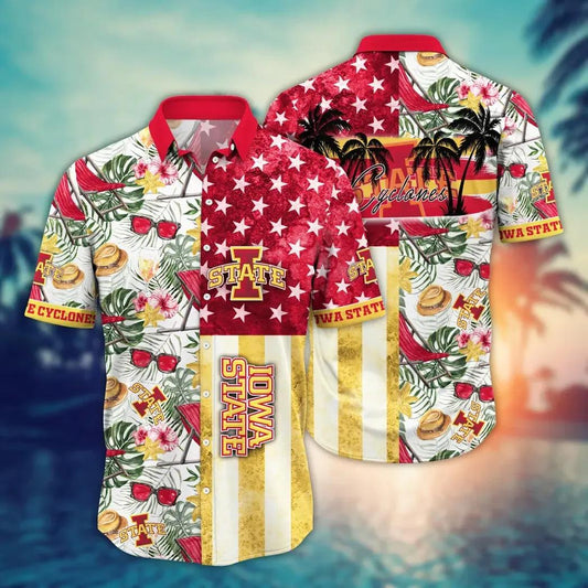 Iowa State Cyclones NCAA Flower Aloha Hawaiian Shirt 11, NCAA Hawaiian Shirt Moonbestprint