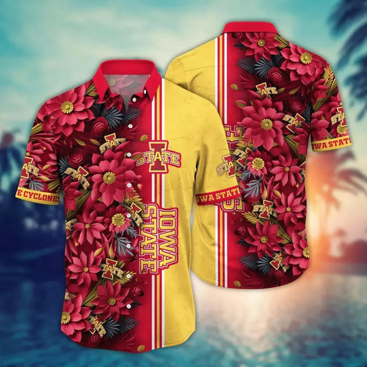 Iowa State Cyclones NCAA Flower Aloha Hawaiian Shirt 3, NCAA Hawaiian Shirt Moonbestprint