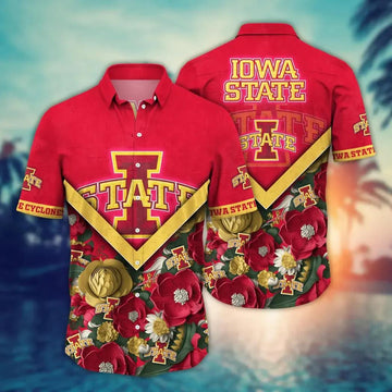 Iowa State Cyclones NCAA Flower Aloha Hawaiian Shirt 4, NCAA Hawaiian Shirt Moonbestprint