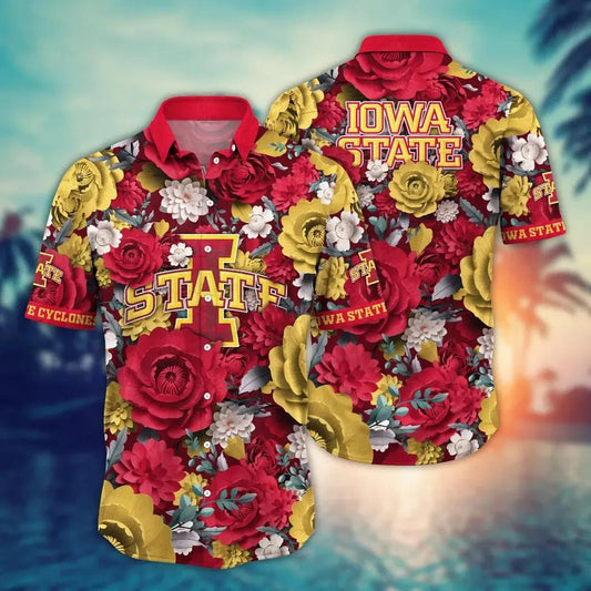 Iowa State Cyclones NCAA Flower Aloha Hawaiian Shirt 5, NCAA Hawaiian Shirt Moonbestprint