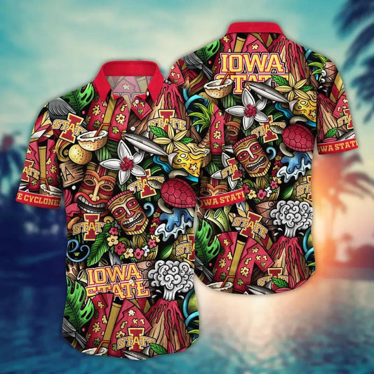 Iowa State Cyclones NCAA Flower Aloha Hawaiian Shirt 6, NCAA Hawaiian Shirt Moonbestprint