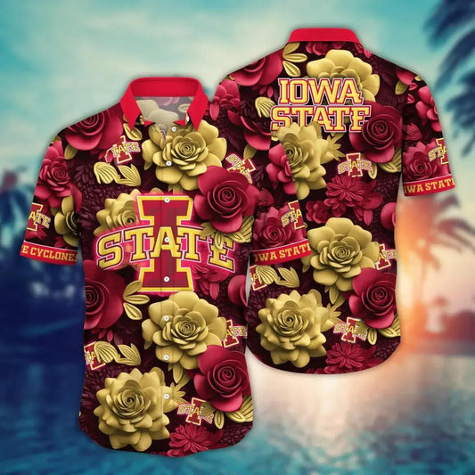 Iowa State Cyclones NCAA Flower Aloha Hawaiian Shirt 7, NCAA Hawaiian Shirt Moonbestprint