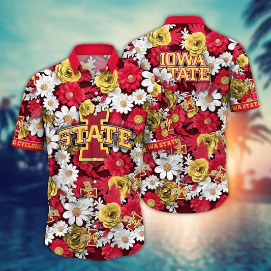Iowa State Cyclones NCAA Flower Aloha Hawaiian Shirt 8, NCAA Hawaiian Shirt Moonbestprint