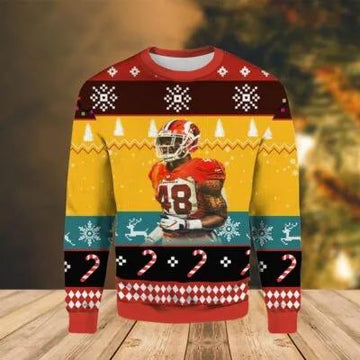 Isaiah Simmons 48 Arizona Cardinals Clemson Tigers Ugly Christmas Sweater, NCAA Christmas Sweater Moonbestprint