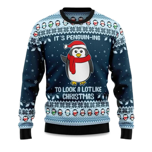 2026 It's Penguin To Look A Lot Like Christmas Ugly Sweater Moonbestprint