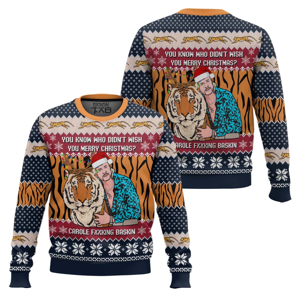 Joe Exotic Tiger King Bet That B! Didn?t Send You A Card Chirsmas Ugly Christmas Sweater – Moonbestprint