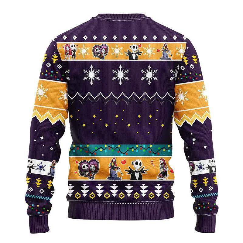 Jack And Sally In Love Nightmare Before Christmas Ugly Sweater Moonbestprint