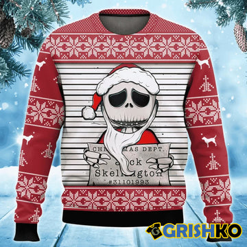 Jack Christmas Dept Skellington Nightmare Before Christmas Ugly Sweater - Moonbestprint