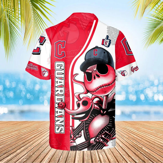 Jack Skeleton Cleveland Guardians Hawaiian Shirt, Cleveland Guardians Aloha Shirt, MLB Hawaiian Shirt Moonbestprint