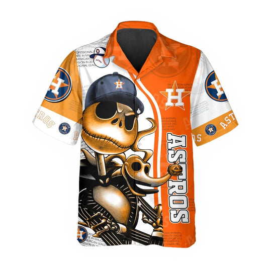 Jack Skeleton Houston Astros Hawaiian Shirt, Houston Astros Aloha Shirt, MLB Hawaiian Shirt Moonbestprint