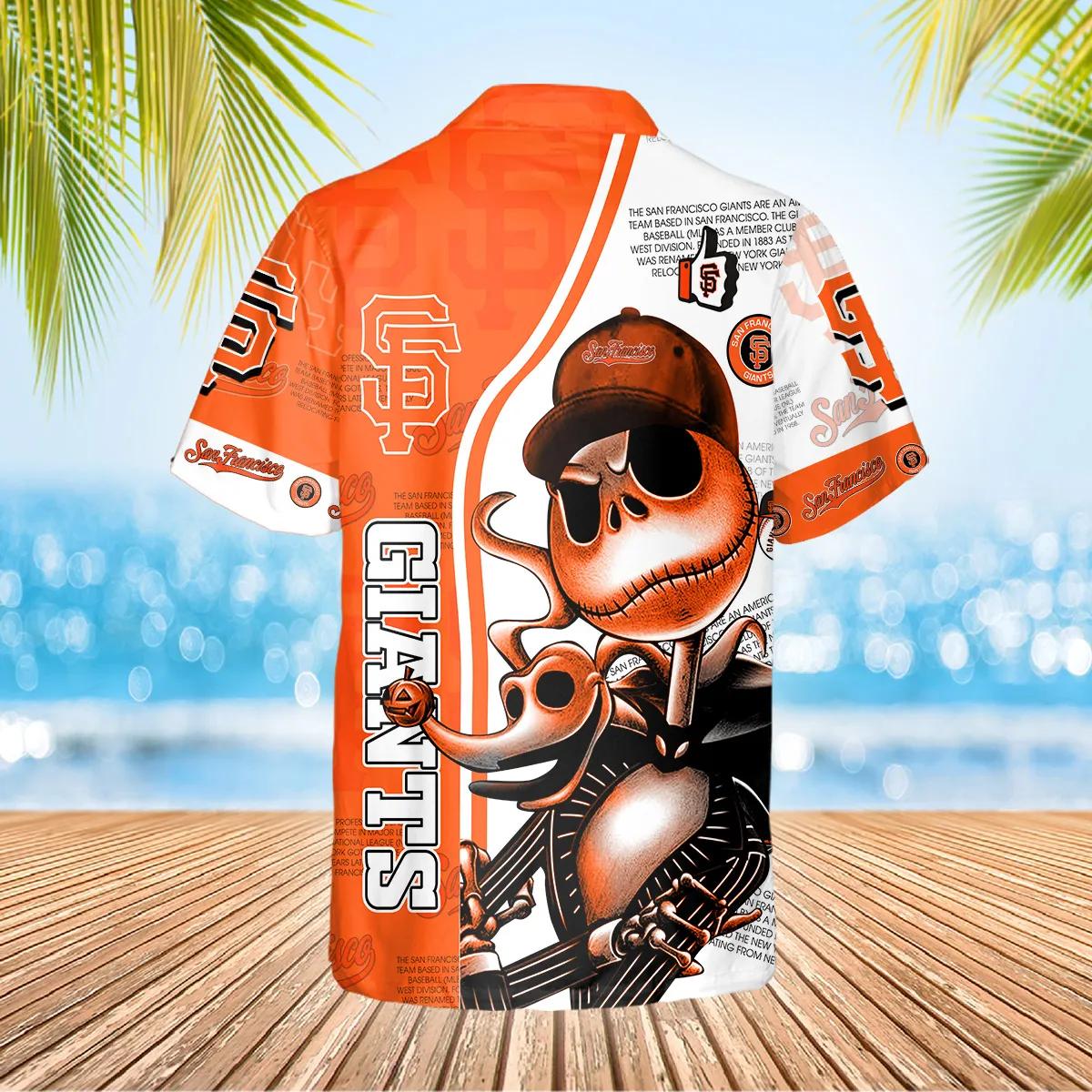Jack Skeleton San Francisco Giants Hawaiian Shirt, SF Giants Aloha Shirt, MLB Hawaiian Shirt Moonbestprint