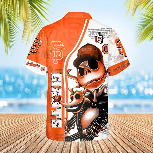 Jack Skeleton San Francisco Giants Hawaiian Shirt, SF Giants Aloha Shirt, MLB Hawaiian Shirt Moonbestprint
