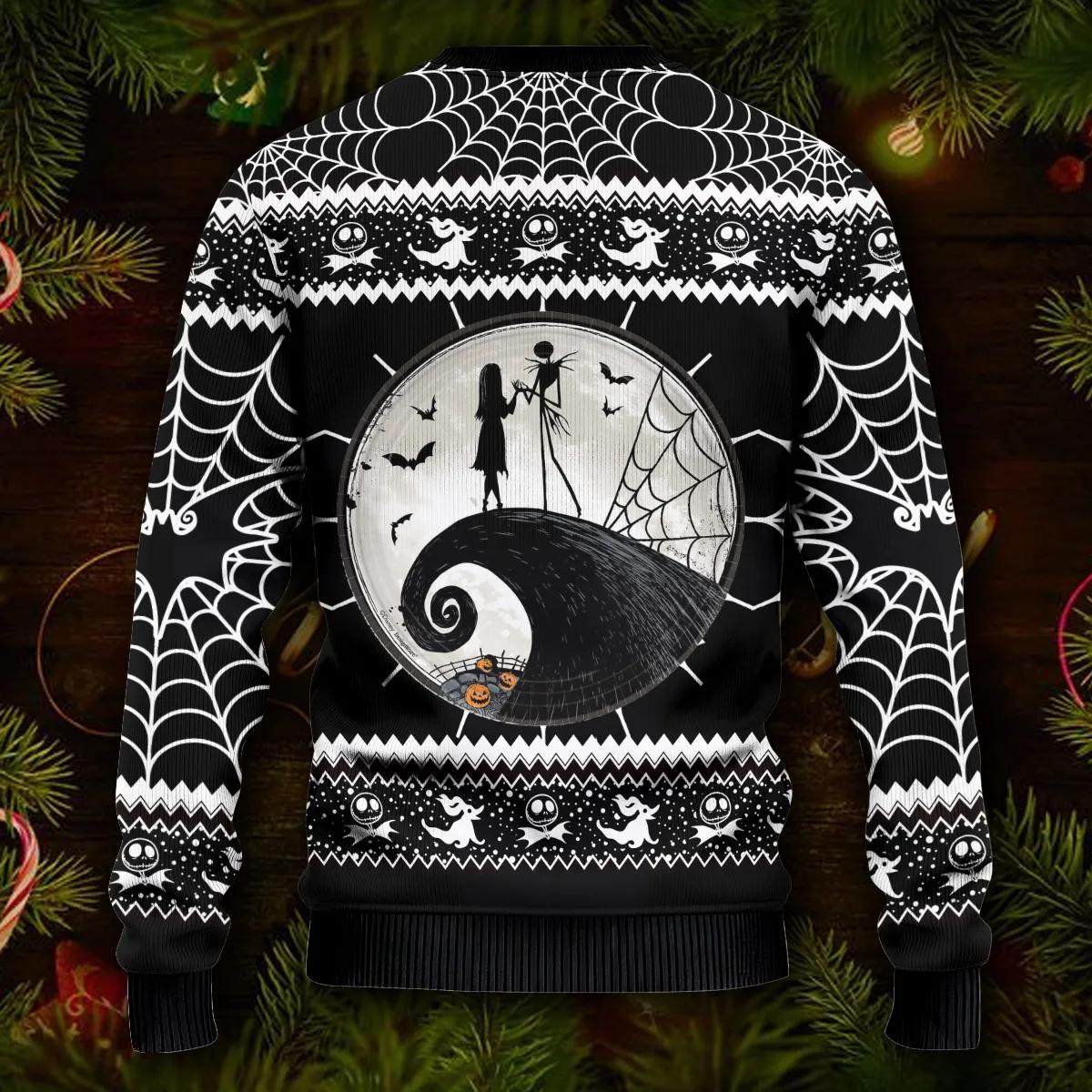 Jack Skellington Nightmare Before Christmas Ugly Sweater Moonbestprint