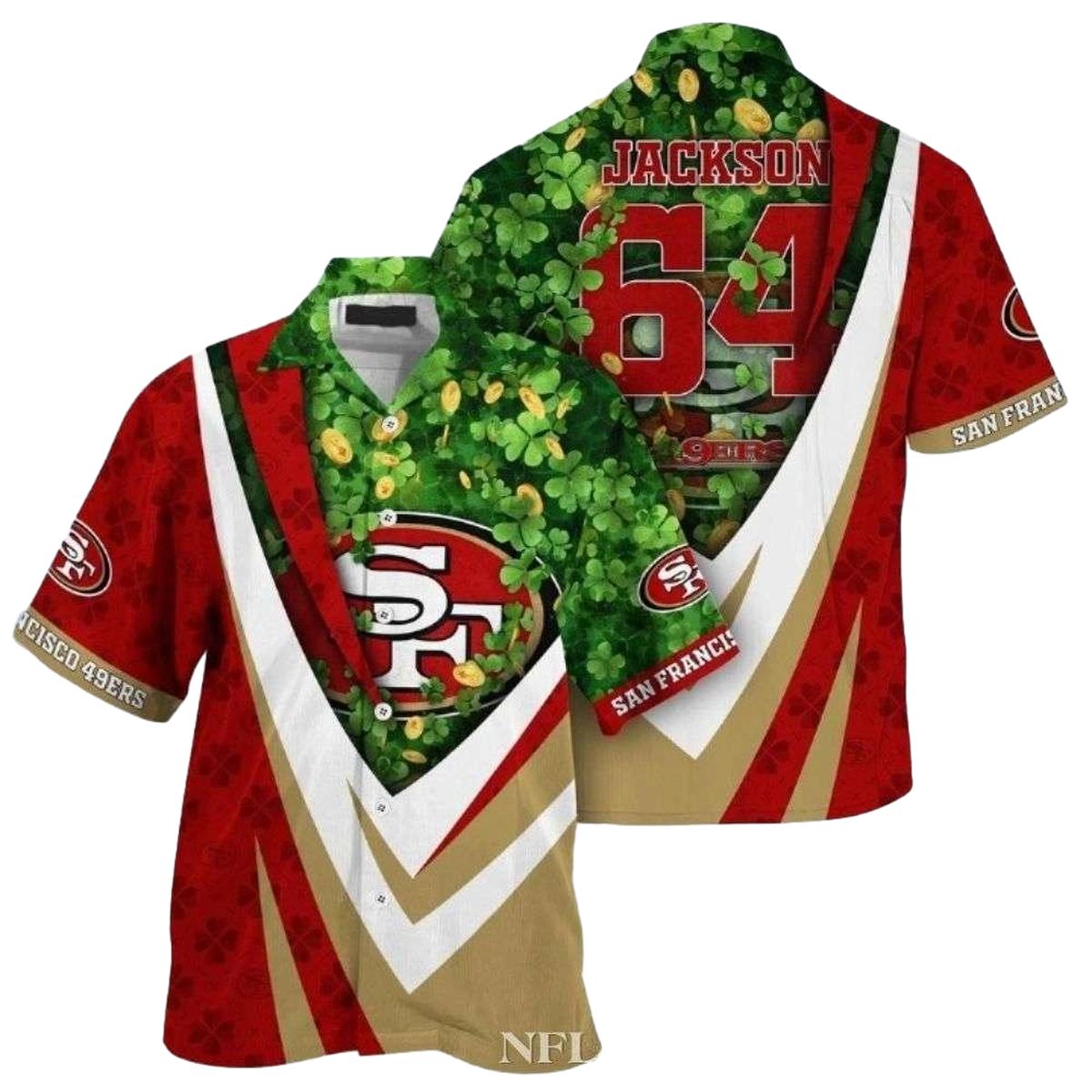Jackson 64 San Francisco 49ers Hawaiian Shirt - Moonbestprint