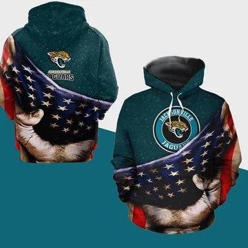 Jacksonville Jaguars American Flag 3D Hoodie, NFL Hoodie Moonbestprint