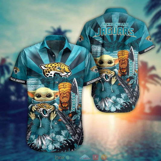 Jacksonville Jaguars Baby Yoda Hawaiian Shirt, NFL Hawaiian Shirt Moonbestprint