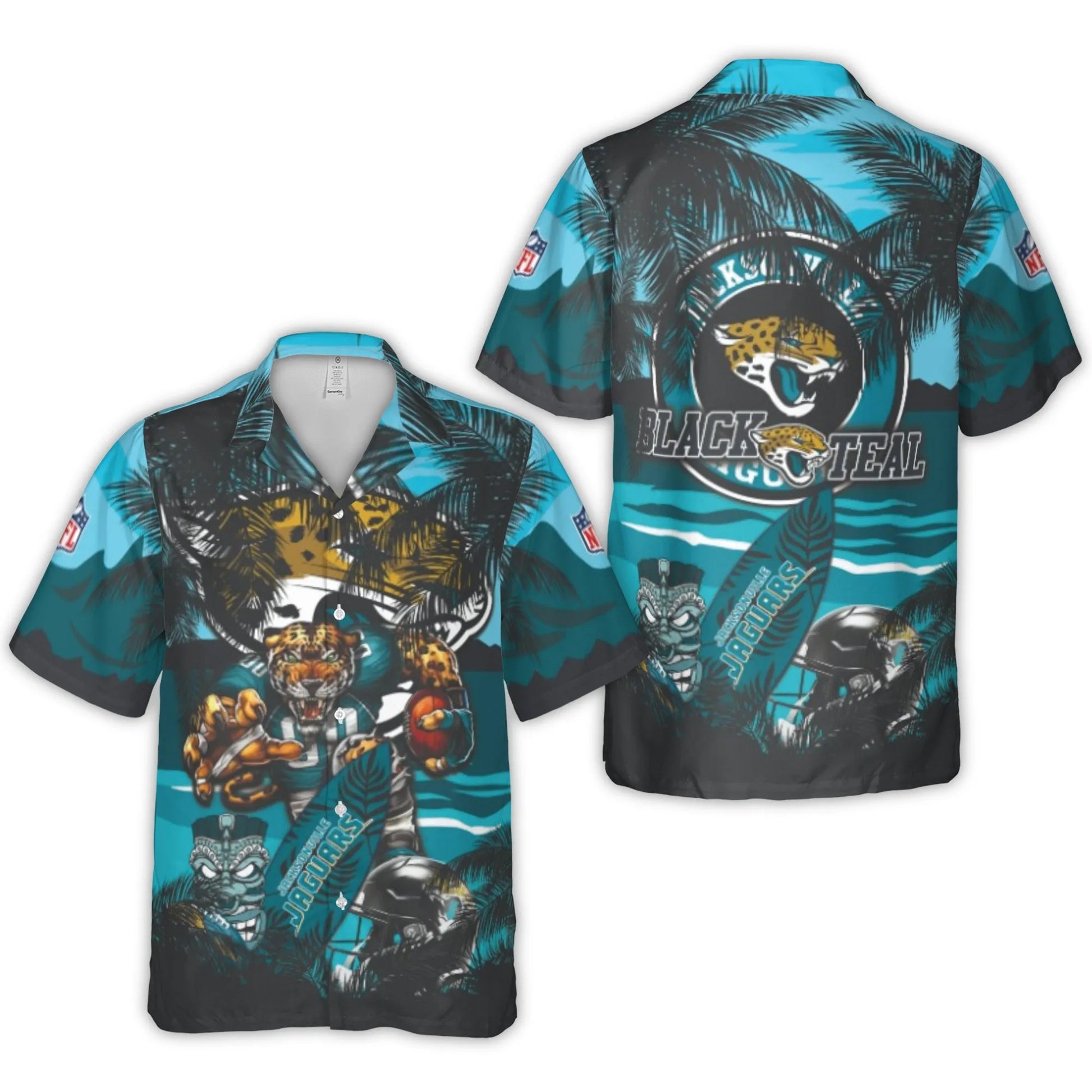 Jacksonville Jaguars Black & Tea Hawaiian Shirt – Moonbestprint
