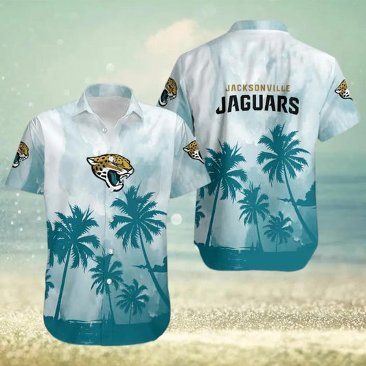 Jacksonville Jaguars Coconut Trees Hawaiian Shirt, NFL Hawaiian Shirt Moonbestprint