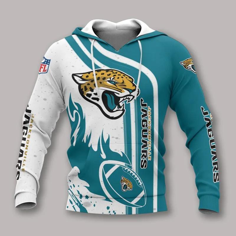 Jacksonville Jaguars Fire Ball All Over Print Hoodie, NFL Hoodie Moonbestprint