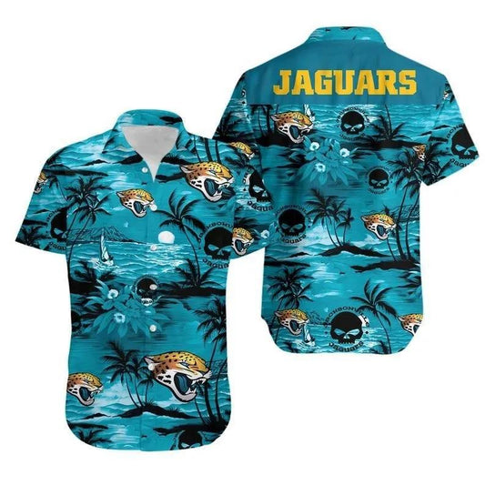 Jacksonville Jaguars Football Pattern Hawaiian Shirt, NFL Hawaiian Shirt Moonbestprint