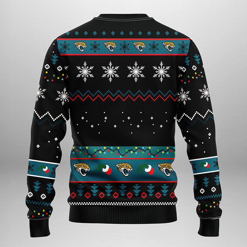 Jacksonville Jaguars Grinch Ugly Christmas Sweater, Grinch Xmas Sweater Moonbestprint