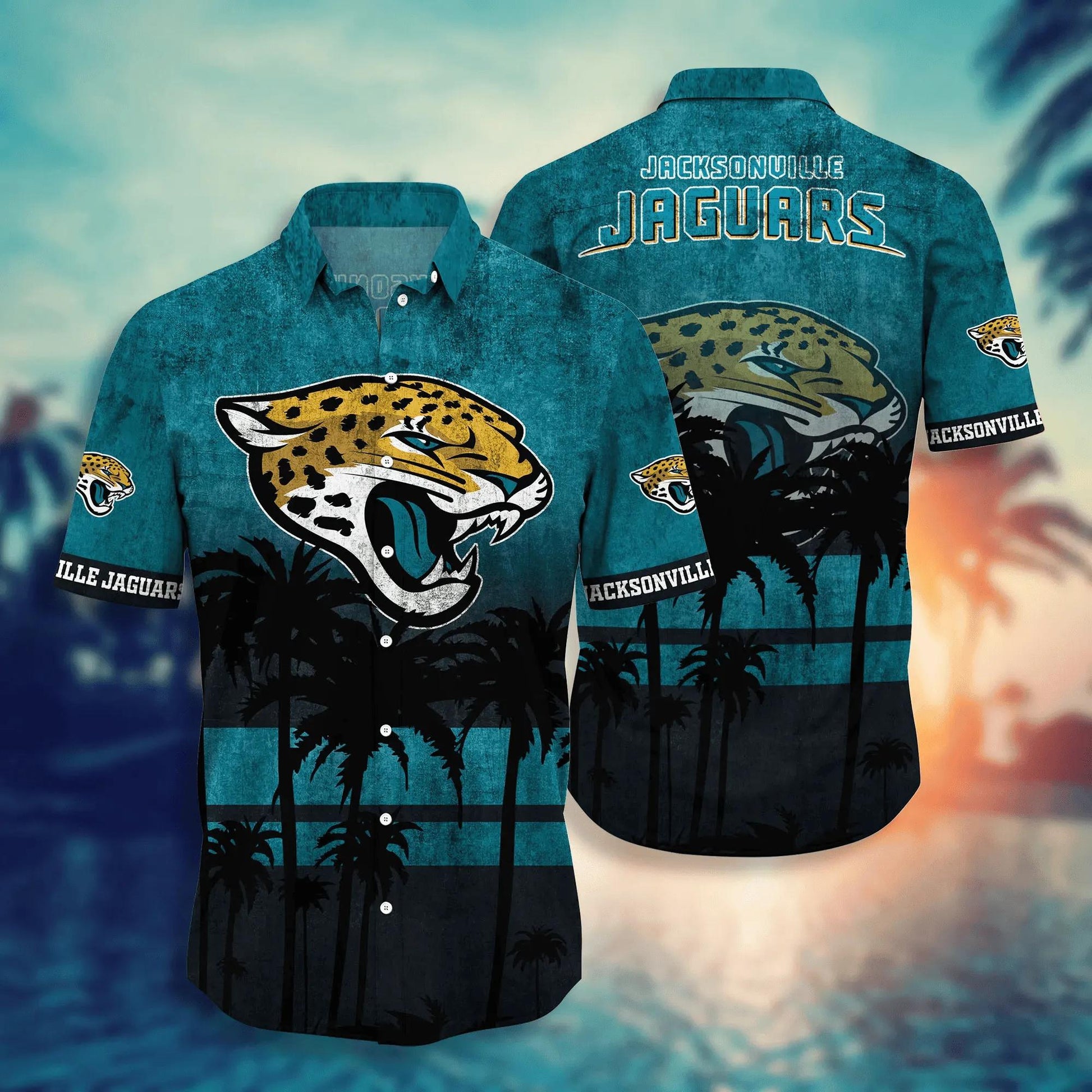 Jacksonville Jaguars Hawaii Shirt Short Style Hot Trending Summer, NFL Hawaiian Shirt Moonbestprint