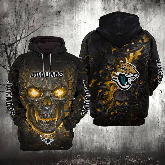 Jacksonville Jaguars Lava Skull 3D Hoodie, NFL Hoodie Moonbestprint