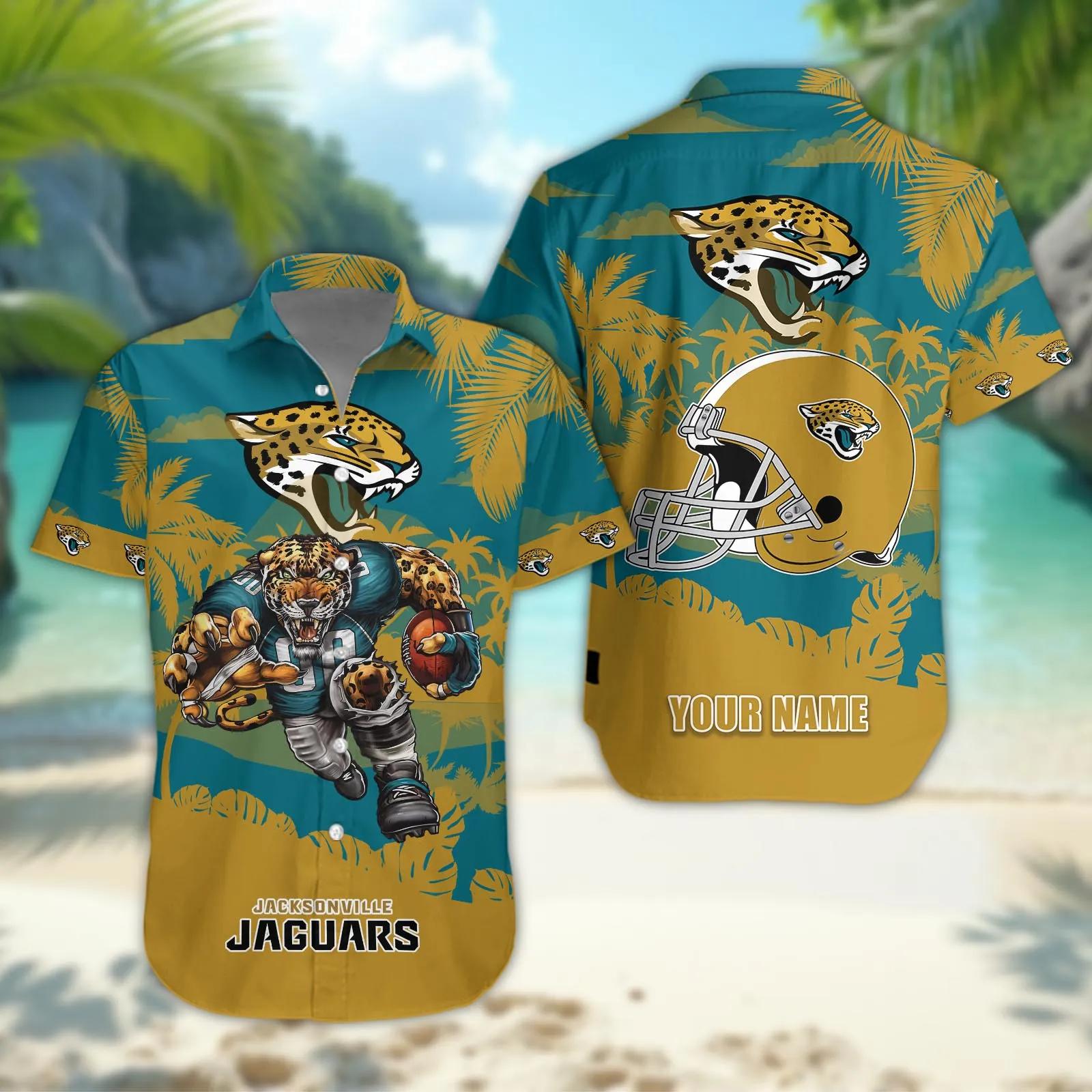 Jacksonville Jaguars Personalized Hawaiian Shirt, NFL Hawaiian Shirt Moonbestprint