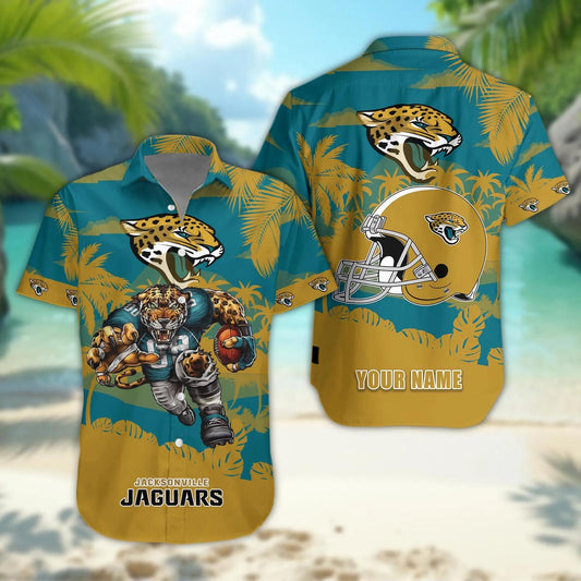 Jacksonville Jaguars Personalized Hawaiian Shirt, NFL Hawaiian Shirt Moonbestprint