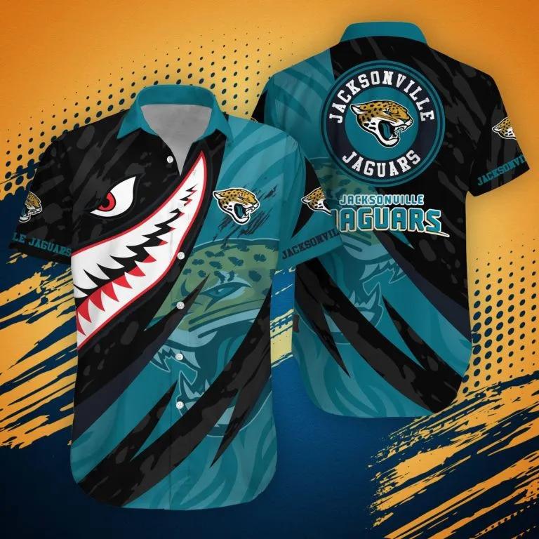 Jacksonville Jaguars Shark Summer Hawaiian Shirt, NFL Hawaiian Shirt Moonbestprint