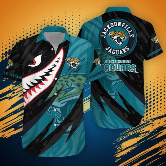 Jacksonville Jaguars Shark Summer Hawaiian Shirt, NFL Hawaiian Shirt Moonbestprint