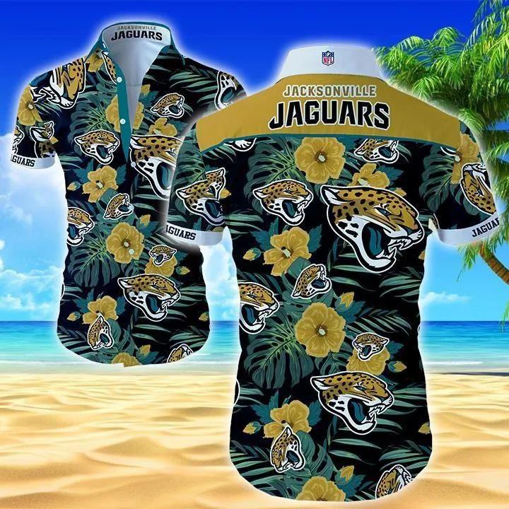 Jacksonville Jaguars Summer Aloha Hawaiian Shirt, NFL Hawaiian Shirt Moonbestprint