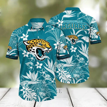 Jacksonville Jaguars Tropical Aloha Hawaiian Shirt, NFL Hawaiian Shirt Moonbestprint