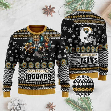 Jacksonville Jaguars Ugly Christmas Sweater 3D, NFL Christmas Sweater Moonbestprint
